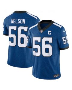 Men's Indianapolis Colts #56 Quenton Nelson Royal 2023 F.U.S.E. Indiana Nights Limited Stitched Football Jersey