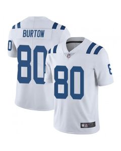 Men's Indianapolis Colts #80 Trey Burton White Vapor Untouchable Limited Stitched Jersey