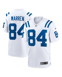 Men's Indianapolis Colts #84 Tyler Warren Nike White Game Jersey (White)