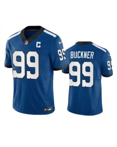 Men's Indianapolis Colts #99 DeForest Buckner Royal 2023 F.U.S.E. Indiana Nights Limited Stitched Football Jersey