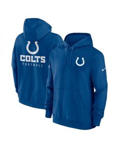 Men's Indianapolis Colts Blue Sideline Club Fleece Pullover Hoodie