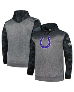 Men's Indianapolis Colts Heather Charcoal Big & Tall Camo Pullover Hoodie