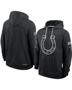 Men's Indianapolis Colts Nike Black 2026 Salute to Service Sideline Dri-FIT Pullover Hoodie