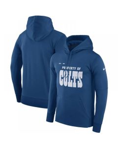 Men's Indianapolis Colts Royal Sideline Property Of Performance Pullover Hoodie