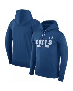 Men's Indianapolis Colts Royal Sideline Team Name Performance Pullover Hoodie