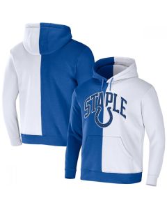 Men's Indianapolis Colts Royal/White Split Logo Pullover Hoodie
