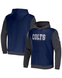 Men's Indianapolis Colts x Darius Rucker Collection Navy/Heather Charcoal Colorblock Pullover Hoodie