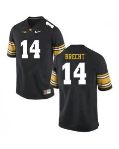 Men's Iowa Hawkeyes #14 Brody Brecht Black Stitched Jersey