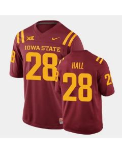 Men's Iowa State Cyclones #28 Breece Hall Stitched Game Jersey