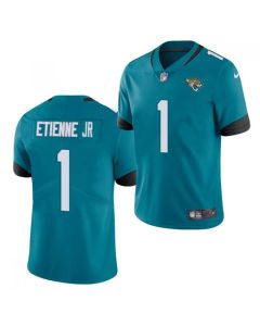 Men's Jacksonville Jaguars #1 Travis Etienne JR 2021 Teal Vapor Untouchable Limited Stitched Jersey