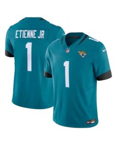 Men's Jacksonville Jaguars #1 Travis Etienne Jr. Teal 2023 F.U.S.E. Vapor Untouchable Limited Stitched Jersey