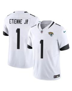 Men's Jacksonville Jaguars #1 Travis Etienne Jr. White 2023 F.U.S.E Vapor Untouchable Limited Stitched Jersey
