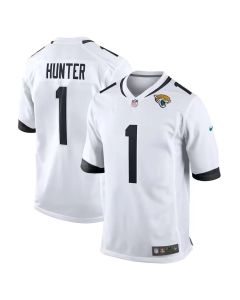 Men's Jacksonville Jaguars #1 Travis Hunter White 2025 NFL Draft First Round Pick Game Player Jersey (White)