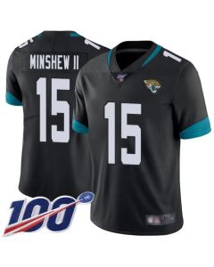 Men's Jacksonville Jaguars #15 Gardner Minshew II Black 2019 100th Season Vapor Untouchable Limited Stitched NFL Jersey