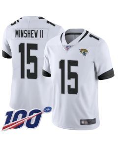 Men's Jacksonville Jaguars #15 Gardner Minshew II White 2019 100th Season Vapor Untouchable Limited Stitched NFL Jersey