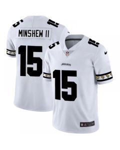 Men's Jacksonville Jaguars #15 Gardner Minshew II White 2019 Team Logo Cool Edition Stitched NFL Jersey