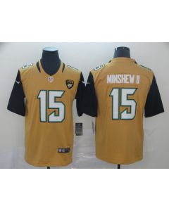 Men's Jacksonville Jaguars #15 Gardner Minshew II Yellow Color Rush Stitched NFL Jersey