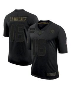 Men's Jacksonville Jaguars #16 Trevor Lawrence 2020 Black Salute To Service Limited Stitched Jersey