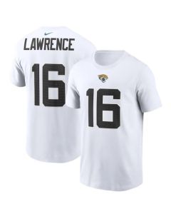 Men's Jacksonville Jaguars #16 Trevor Lawrence 2021 White NFL Draft First Round Pick Player Name & Number T-Shirt