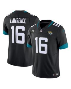 Men's Jacksonville Jaguars #16 Trevor Lawrence Black 2023 F.U.S.E With 3-Star C Patch Vapor Untouchable Limited Stitched Jersey