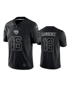 Men's Jacksonville Jaguars #16 Trevor Lawrence Black Reflective Limited Stitched Football Jersey