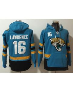 Men's Jacksonville Jaguars #16 Trevor Lawrence Teal Ageless Must-Have Lace-Up Pullover Hoodie