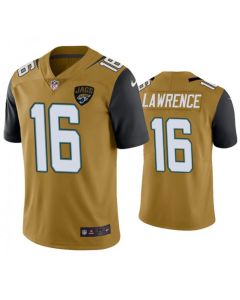 Men's Jacksonville Jaguars #16 Trevor Lawrence Yellow Color Rush Stitched Jersey
