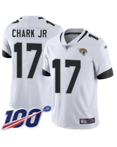 Men's Jacksonville Jaguars #17 DJ Chark Jr. White 2019 100th Season Vapor Untouchable Limited Stitched NFL Jersey