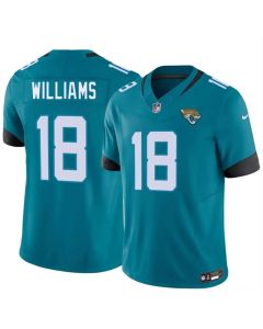 Men's Jacksonville Jaguars #18 C.J. Williams Teal 2026 NFL Draft Vapor F.U.S.E. Limited Jersey (Teal)