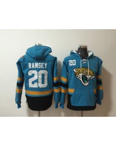 Men's Jacksonville Jaguars #20 Jalen Ramsey Teal All Stitched NFL Hoodie Sweatshirt