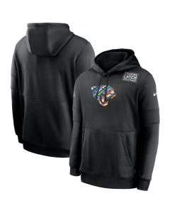 Men's Jacksonville Jaguars 2020 Black Crucial Catch Sideline Performance Pullover Hoodie