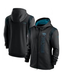 Men's Jacksonville Jaguars 2021 Black Sideline Team Performance Full-Zip Hoodie