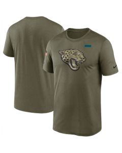 Men's Jacksonville Jaguars 2021 Olive Salute To Service Legend Performance T-Shirt