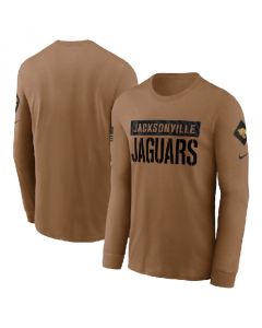 Men's Jacksonville Jaguars 2023 Brown Salute To Service Long Sleeve T-Shirt