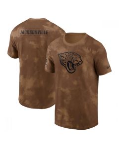 Men's Jacksonville Jaguars 2023 Brown Salute To Service Sideline T-Shirt