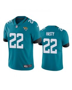 Men's Jacksonville Jaguars #22 JaMycal Hasty Teal Vapor Untouchable Limited Stitched Jersey