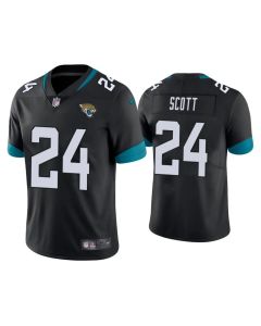Men's Jacksonville Jaguars #24 Josiah Scott Black Vapor Untouchable Limited Stitched Jersey
