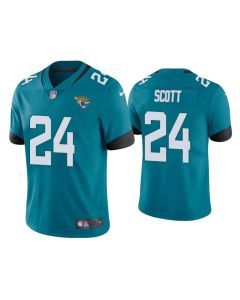 Men's Jacksonville Jaguars #24 Josiah Scott Blue Vapor Untouchable Limited Stitched Jersey