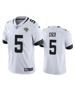 Men's Jacksonville Jaguars #5 Andre Cisco White Vapor Untouchable Limited Stitched Jersey