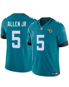 Men's Jacksonville Jaguars #5 LeQuint Allen Jr Teal 2026 NFL Draft Vapor F.U.S.E. Limited Jersey