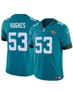 Men's Jacksonville Jaguars #53 Parker Hughes Teal 2026 NFL Draft Vapor F.U.S.E. Limited Jersey