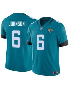 Men's Jacksonville Jaguars #6 Antonio Johnson Teal 2026 NFL Draft Vapor F.U.S.E. Limited Jersey (Teal)