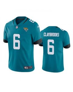 Men's Jacksonville Jaguars #6 Chris Claybrooks Teal Vapor Untouchable Limited Stitched Jersey