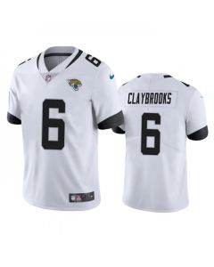 Men's Jacksonville Jaguars #6 Chris Claybrooks White Vapor Untouchable Limited Stitched Jersey