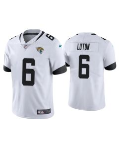 Men's Jacksonville Jaguars #6 Jake Luton White Vapor Untouchable Limited Stitched Jersey