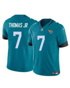Men's Jacksonville Jaguars #7 Brian Thomas Jr Teal 2024 Draft F.U.S.E Vapor Untouchable Limited Stitched Jersey