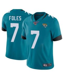 Men's Jacksonville Jaguars #7 Nick Foles Teal 2019 100th Season Vapor Untouchable Limited Stitched NFL Jersey
