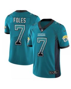 Men's Jacksonville Jaguars #7 Nick Foles Teal Drift Fashion Color Rush Limited Stitched NFL Jersey
