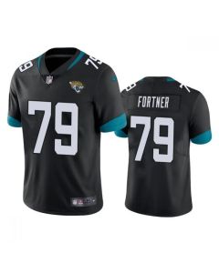 Men's Jacksonville Jaguars #79 Luke Fortner Black Vapor Untouchable Limited Stitched Jersey