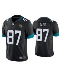 Men's Jacksonville Jaguars #87 Tyler Davis Black Vapor Untouchable Limited Stitched Jersey